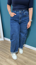 JEANS ICON BARREL - DENIM SCURO