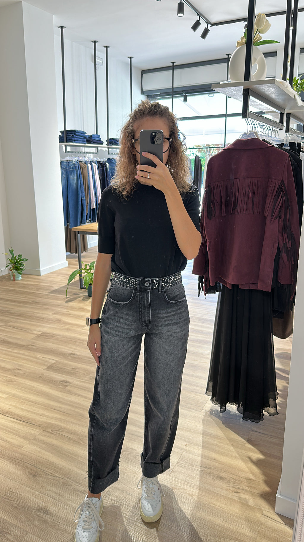 JEANS OCEANIA - NERO DELAVE' - SOUVENIR