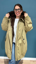 PARKA ICONICO - VERDE CON INTERNO IN ECOPELLICCIA - SOUVENIR