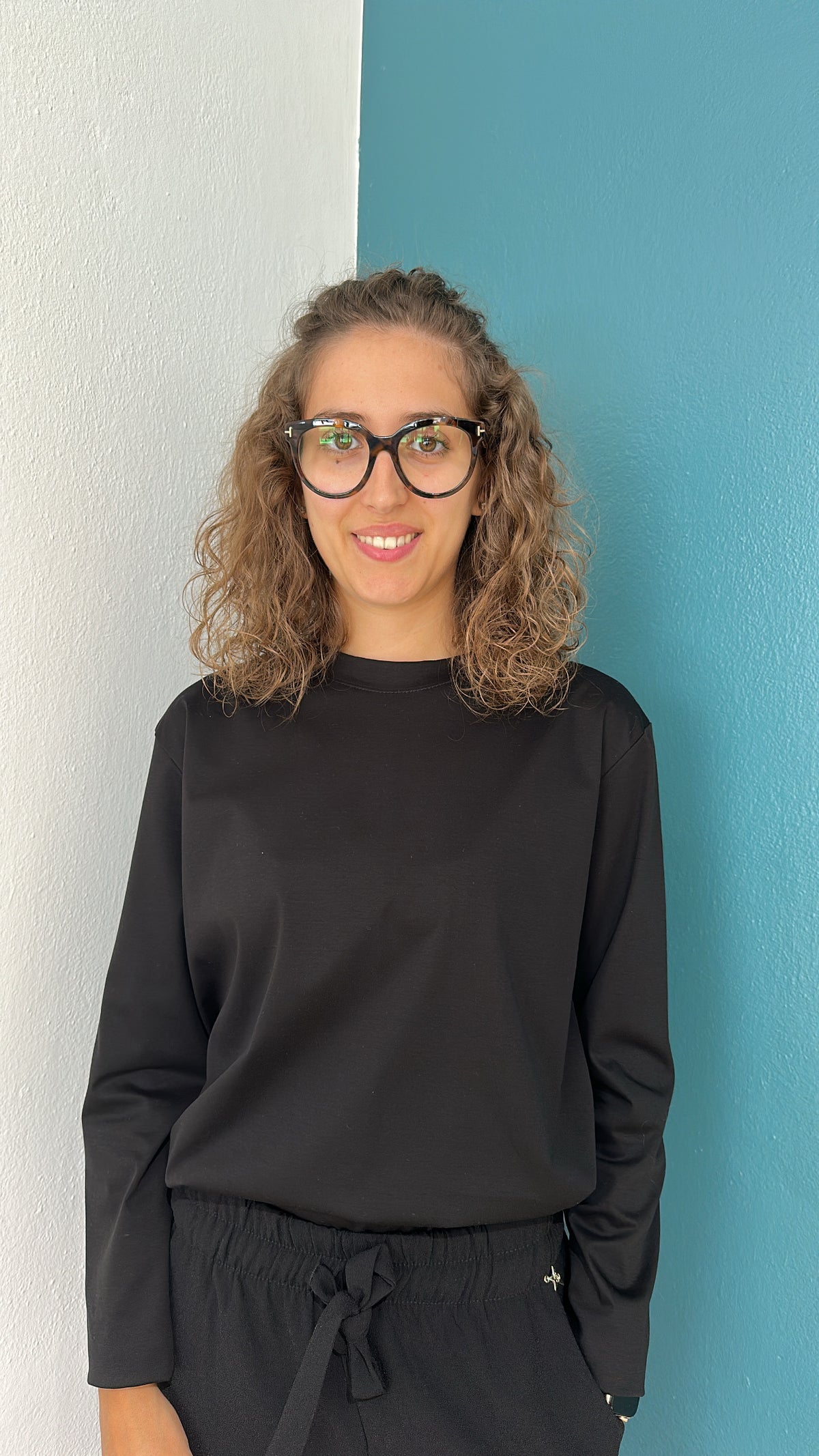 MAGLIA BASIC IN COTONE - NERO - SOUVENIR