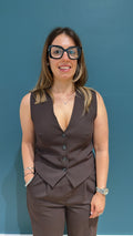 GILET DEBORAH - CIOCCOLATO - MEME ROAD