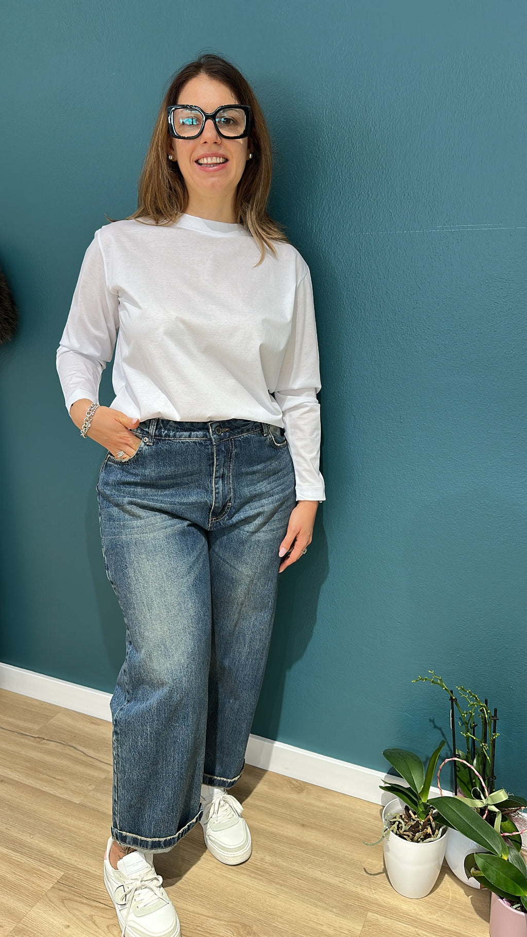JEANS MILLY - DENIM MEDIO/SABBIATO - SOUVENIR