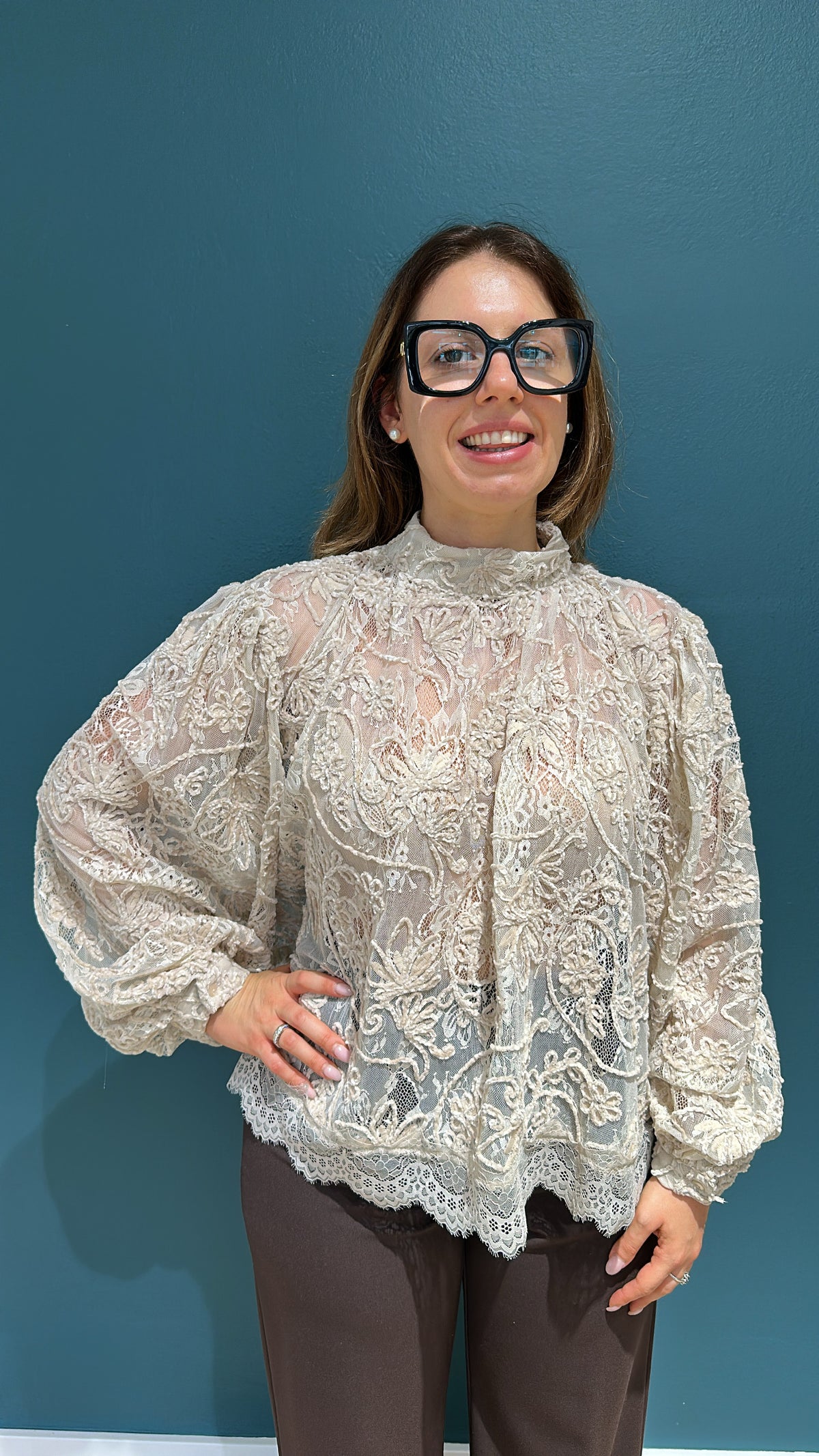 BLUSA SHARON - CHAMPAGNE - SOUVENIR - LIMITED EDITION