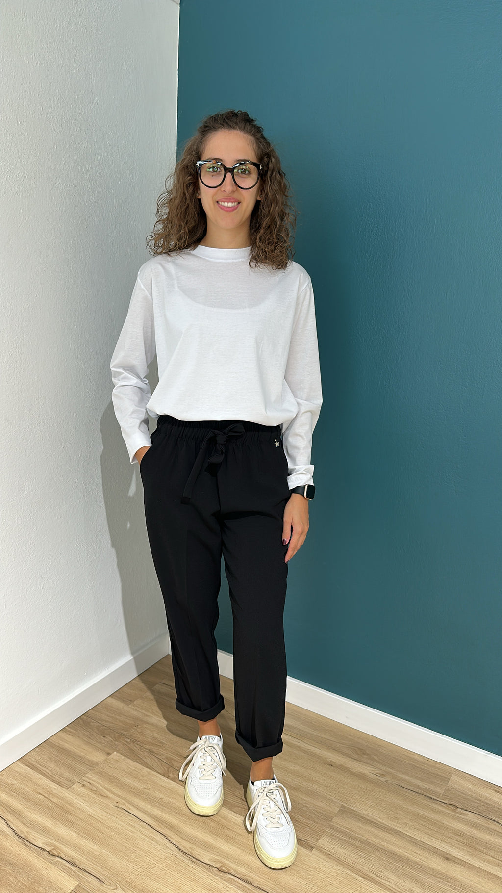 PANTALACCIO IN CREPE - NERO - SOUVENIR