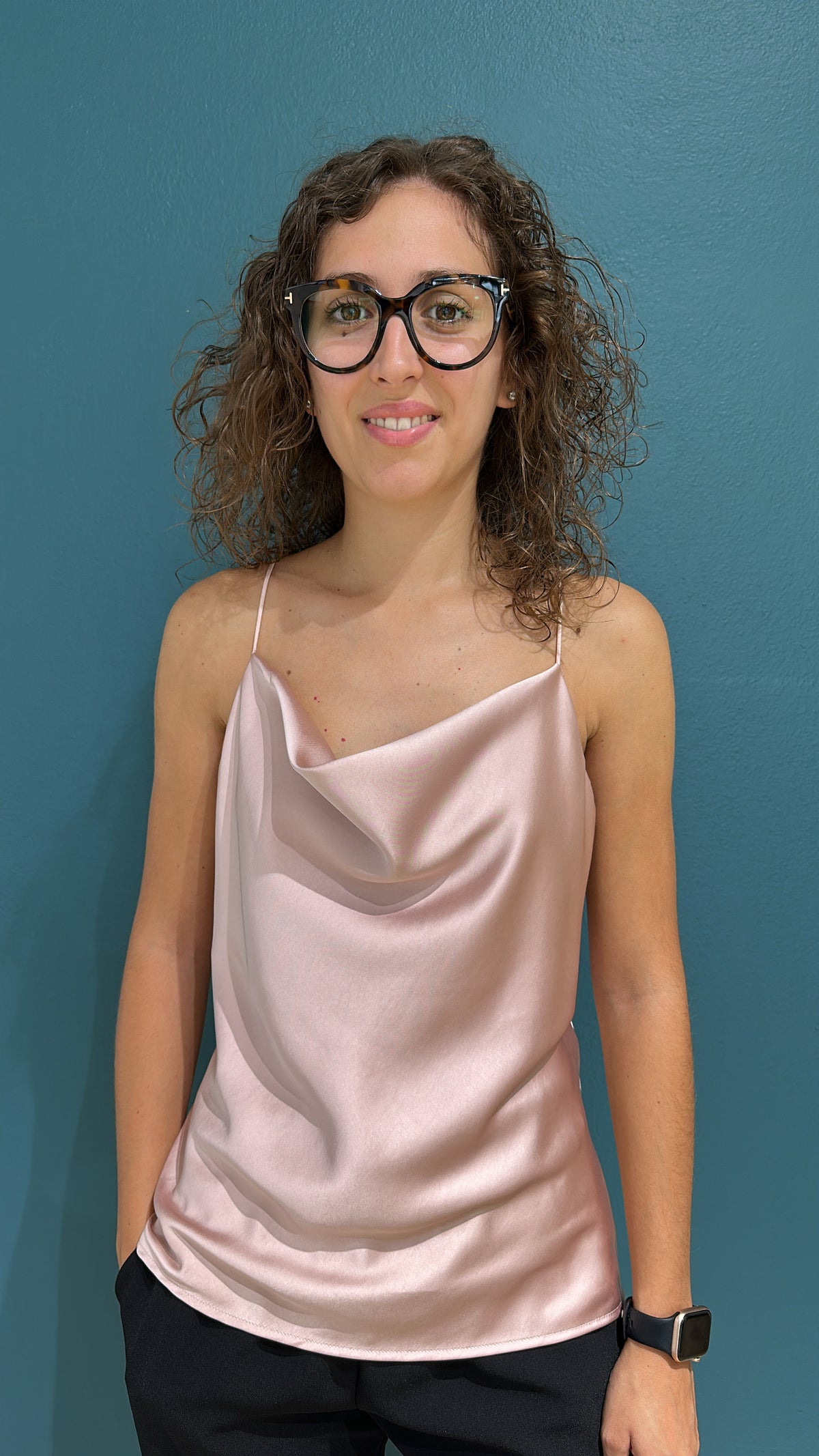 TOP MARTA IN RASO  - ROSA CIPRIA - SOUVENIR