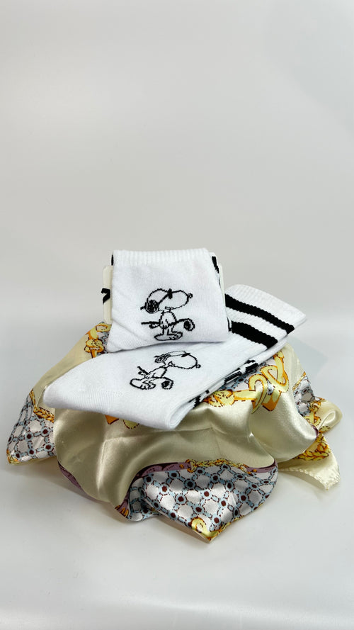 CALZINI SNOOPY - BIANCO E NERO - SOUVENIR
