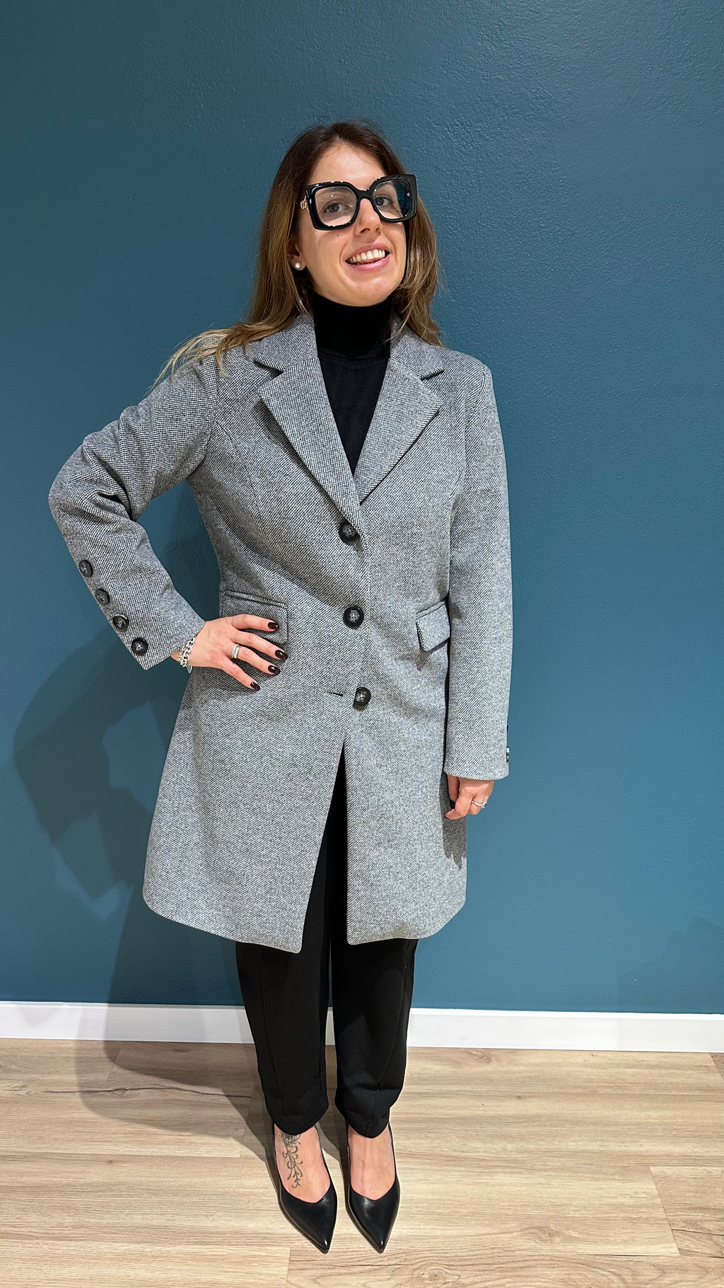 CAPPOTTINO SARA - GRIGIO MELANGE