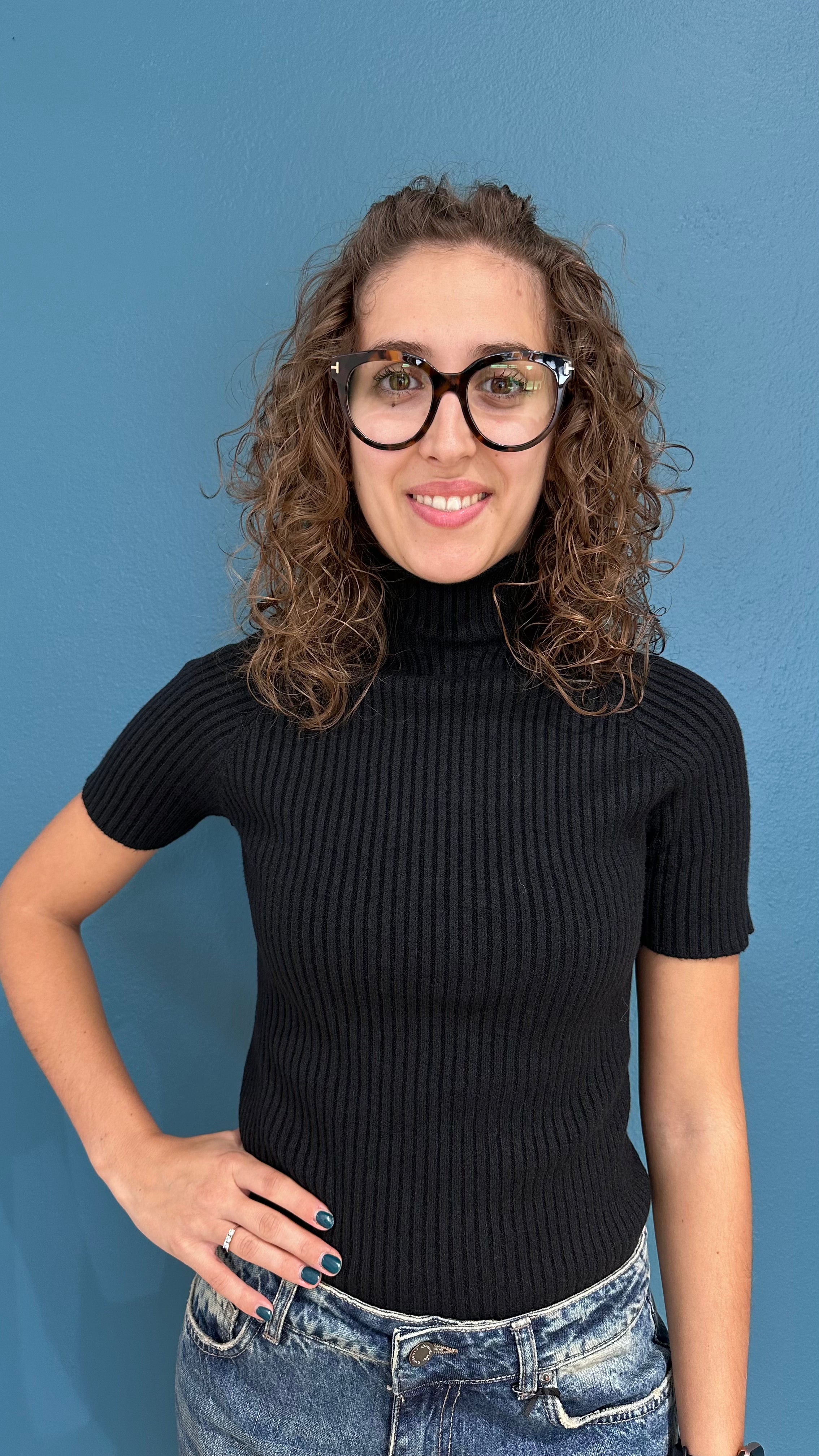LUPETTO A COSTINE - NERO - FEDERICA P