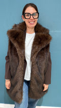 GILET IN ECOPELLICCIA - CIOCCOLATO - MEME ROAD