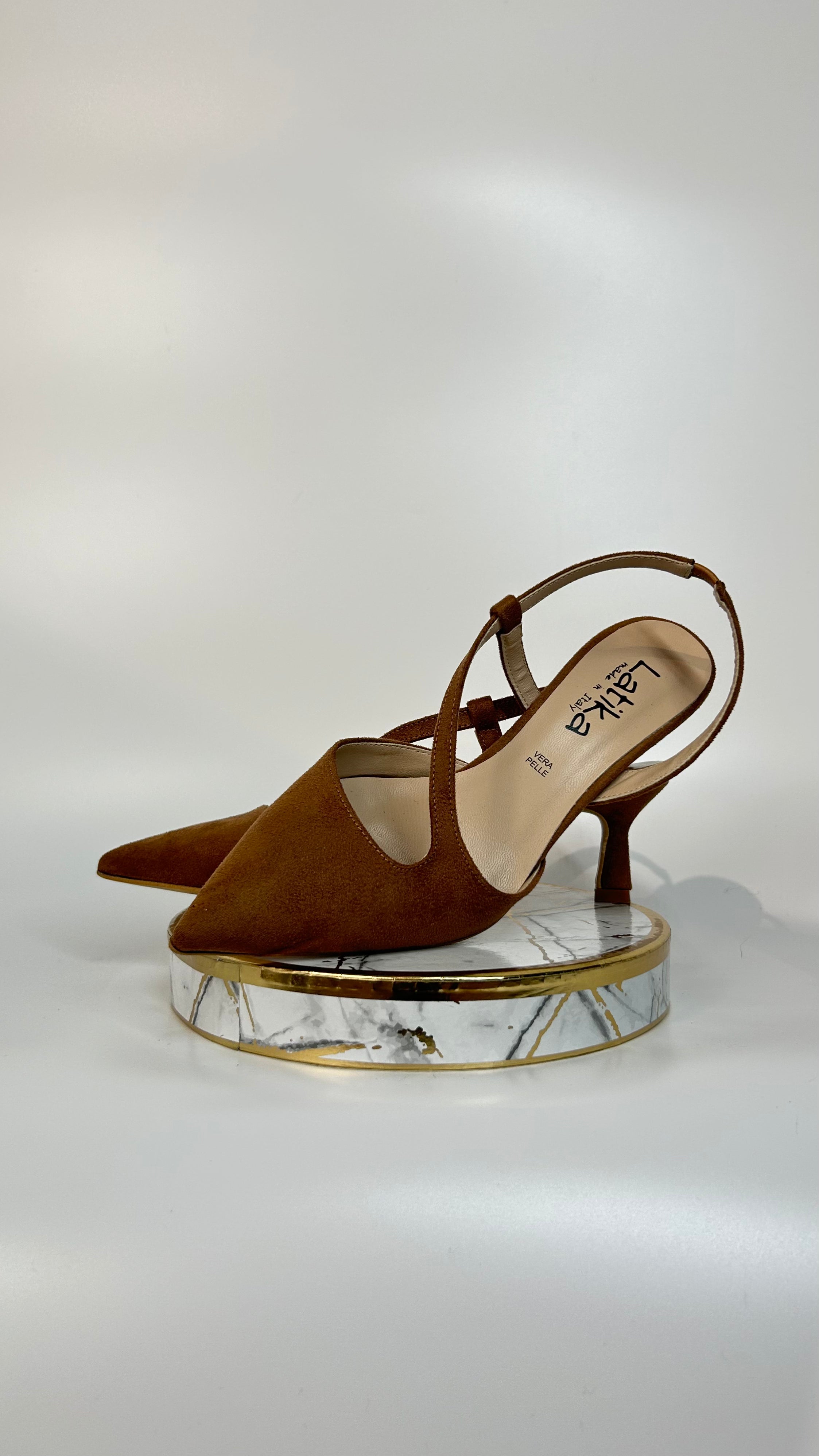 SLINGBACK ELEONORA - CUOIO - TACCO 5CM
